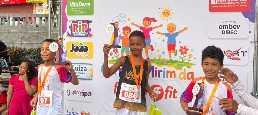 Corrida Mirim da Fátima Fit reúne diversas crianças em manhã de esporte e diversão em Jacobina